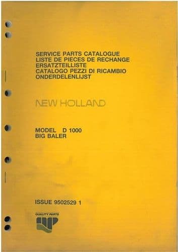 New Holland Big Baler D1000 Parts Manual