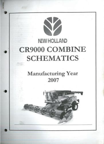 New Holland Combine CR9040 CR9060 CR9070 CR9080 Schematics Manual CR9000 Series