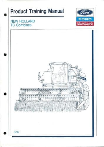 New Holland Combine TC52 TC54 TC56 Product Training Manual