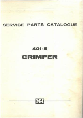 New Holland Crimper Model 401-5 Parts Manual