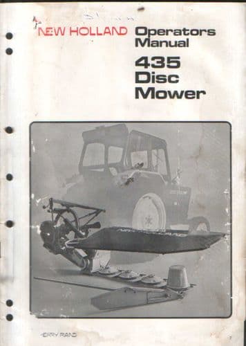 New Holland Disc Mower 435 Operators Manual