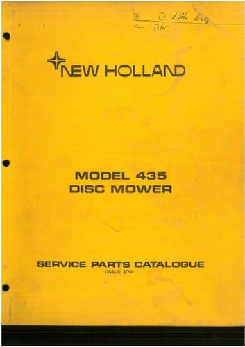 New Holland Disc Mower 435 Parts Manual (1)