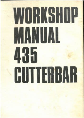 New Holland Disc Mower 435 Workshop Service Manual