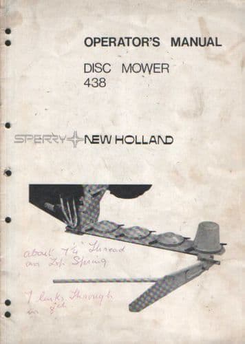 New Holland Disc Mower 438 Workshop Service Manual