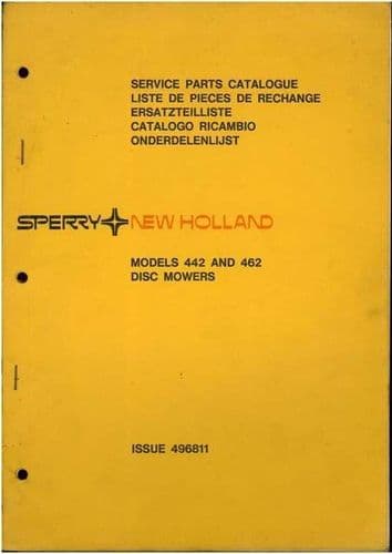 New Holland Disc Mower 442 & 462 Parts Manual
