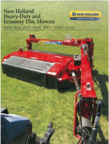 New Holland Disc Mower HM234 HM235 HM236 H6730 H6740 H6750 H6830 Brochure