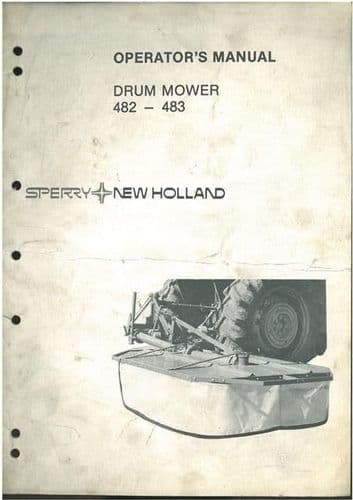 New Holland Drum Mower 482 & 483 Operators Manual