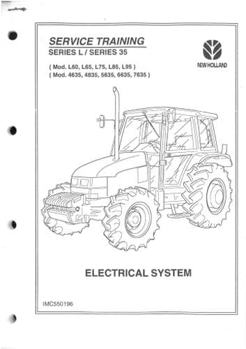 New Holland Fiatagri Series L Tractor L60 L65 L75 L85 L95 Service Training Manual