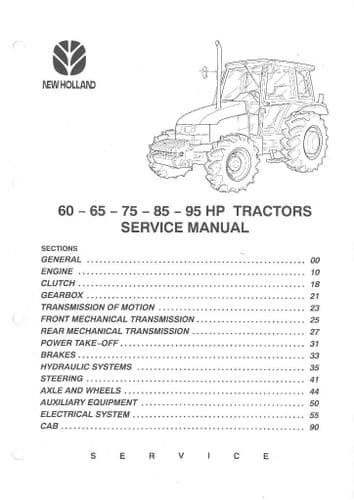 New Holland Fiatagri Tractor L60 L65 L75 L85 L95 Workshop Service Manual