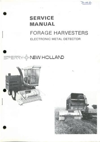 New Holland Forage Harvester Electronic Metal Detector - Service Manual