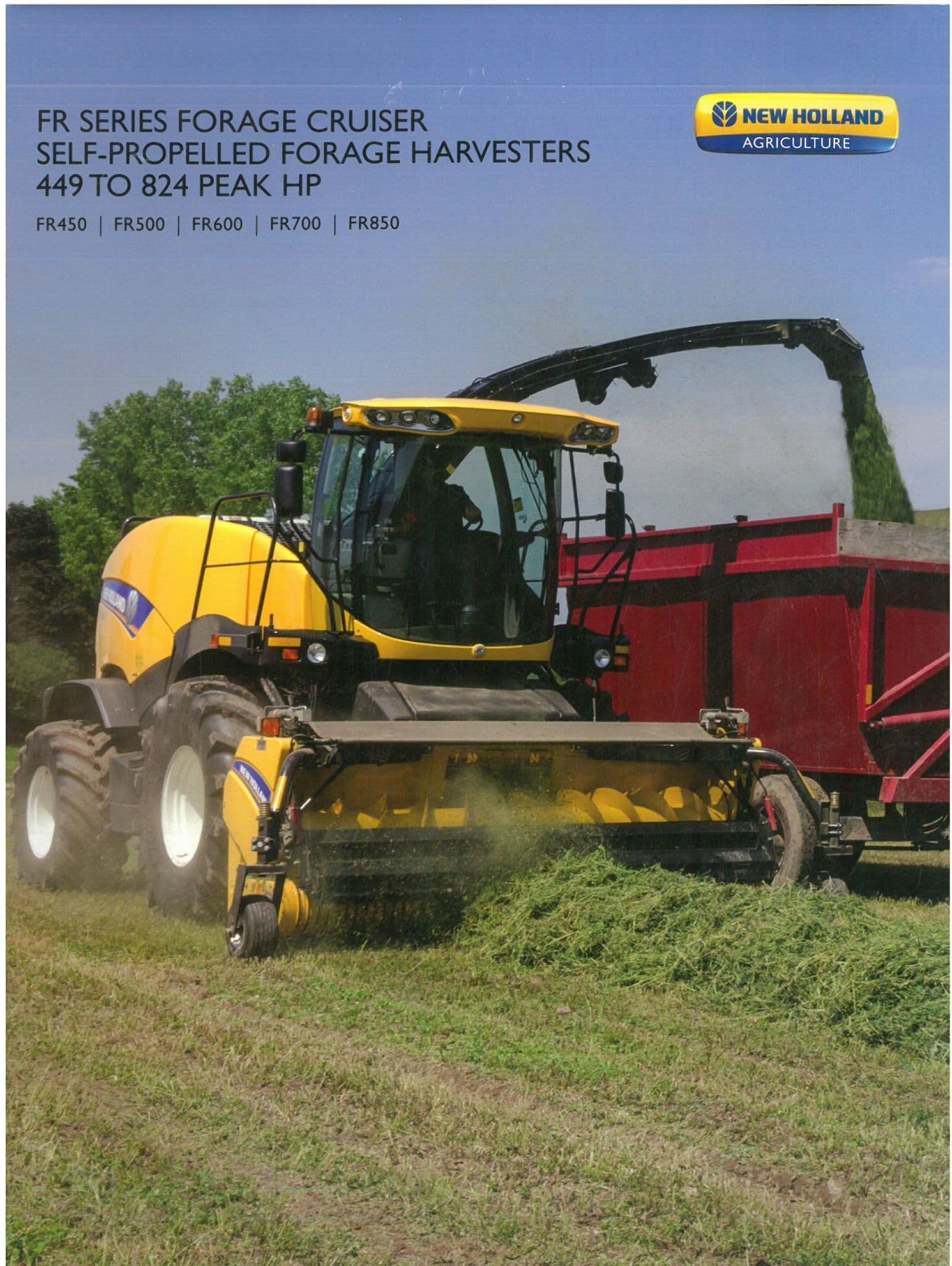 New Holland Forage Harvester FR Series FR450 FR500 FR600 FR700 FR850 ...