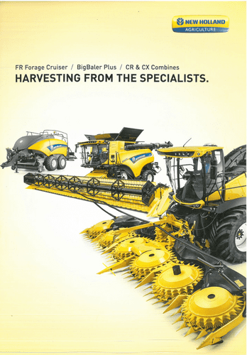 New Holland FR Forage Harvester Big Baler Plus CR and CX Combines Brochure