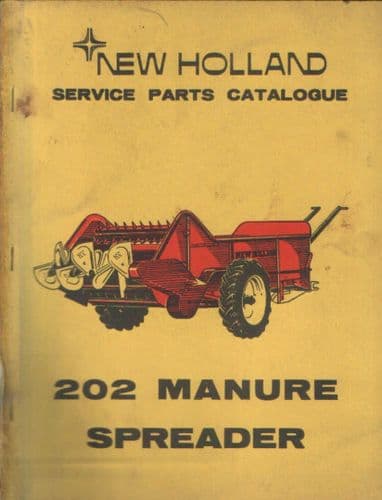 New Holland Manure Spreader Model 202 Parts Manual