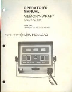 New Holland Memory Wrap Round Balers Operators Manual