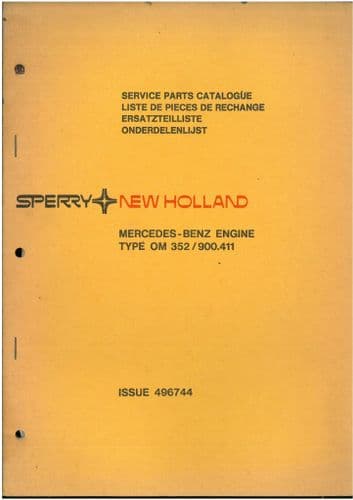 New Holland Mercedes Benz Engine - Model OM352 / 900.411 Parts Manual