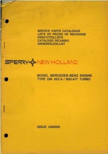 New Holland Mercedes Benz Engine - Model OM352A / 900.417 Turbo Parts Manual