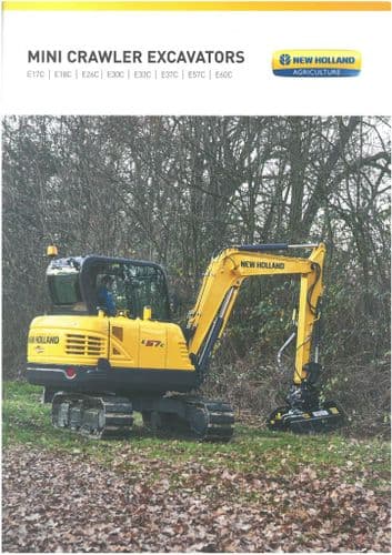 NEW HOLLAND MINI CRAWLER EXCAVATORS - E17C - E18C - E26C - E30C - E33C - E37C - E57C - E60C BROCHURE