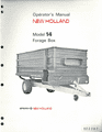 New Holland Model 14 Forage Box Operators Manual - ORIGINAL MANUAL