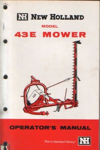 New Holland Mower 43E Operators Manual