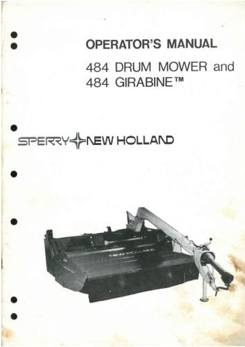 New Holland Mower 484, Girabine 484 Operators Manual