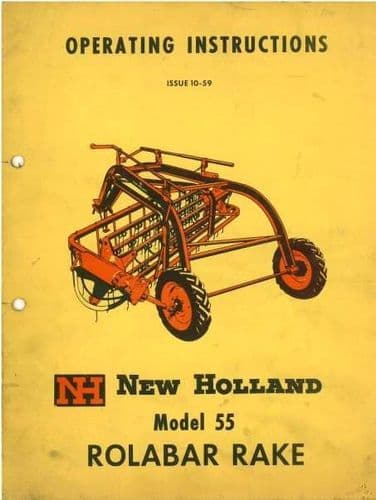New Holland Rolabar Rake Model 55 Operators Manual