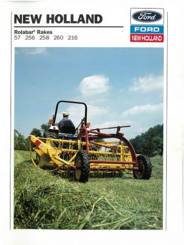 New Holland Rolabar Rakes 57 256 258 260 216 Brochure