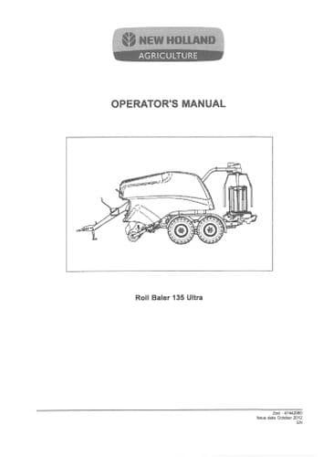 New Holland Roll Baler NH135 Ultra Operators Manual
