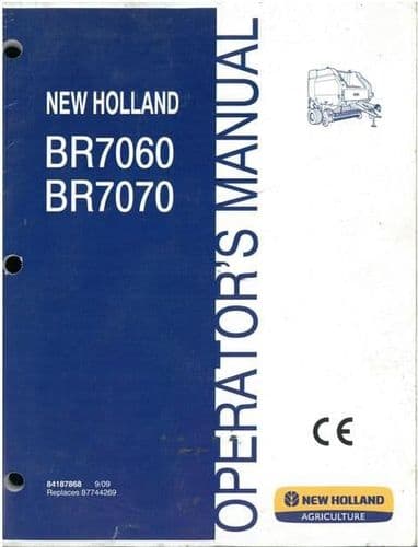 New Holland Round Baler BR7060 BR7070 Operators Manual