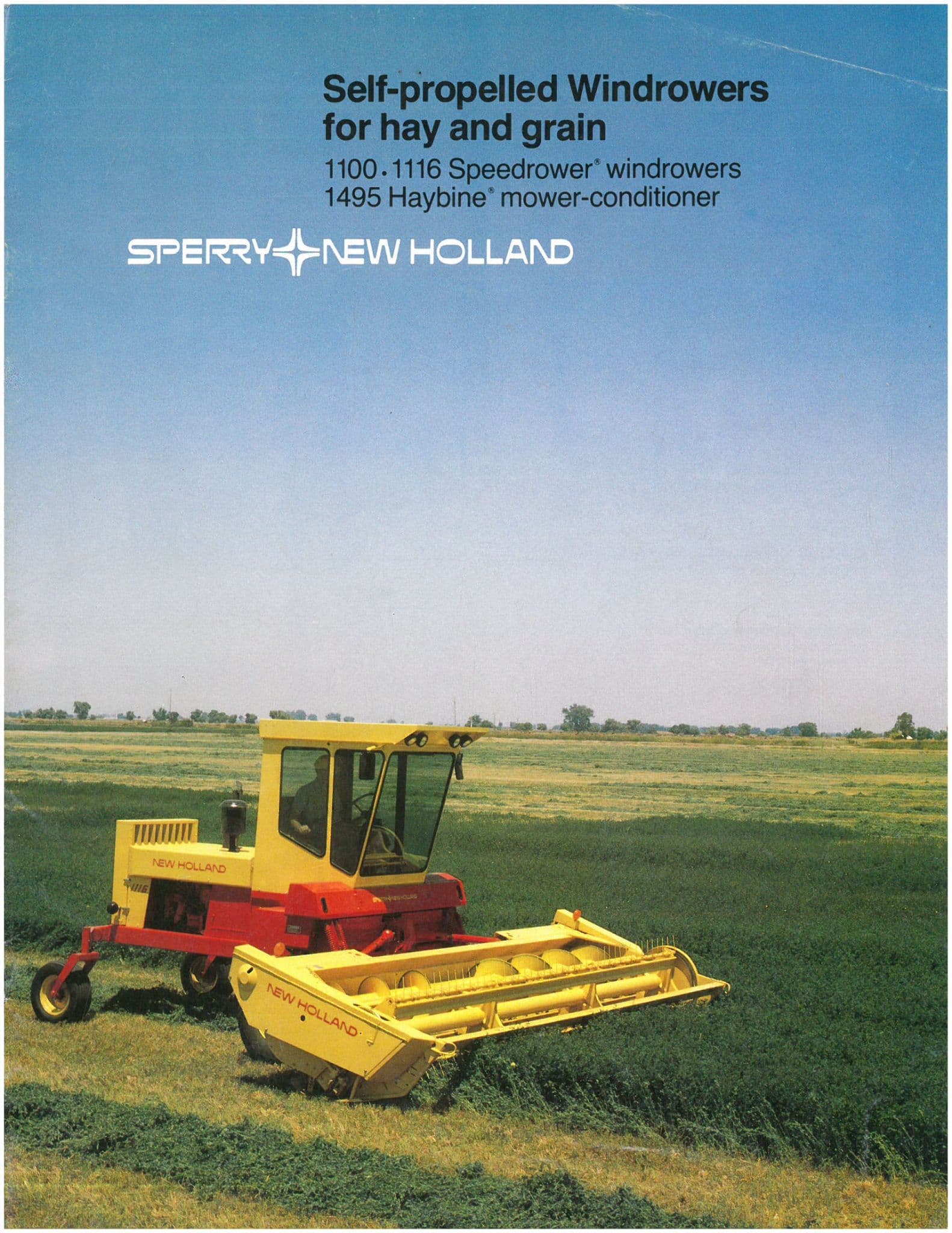 New Holland Speedrower Self Propelled Windrower 1100 1116 1495 Brochure