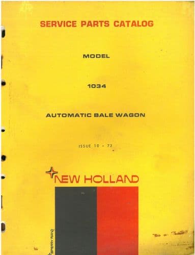 New Holland Stackliner 1034 Parts Manual - Automatic Bale Wagon