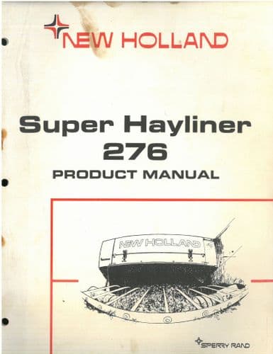 New Holland Super Hayliner 276 Baler Product Manual - ORIGINAL