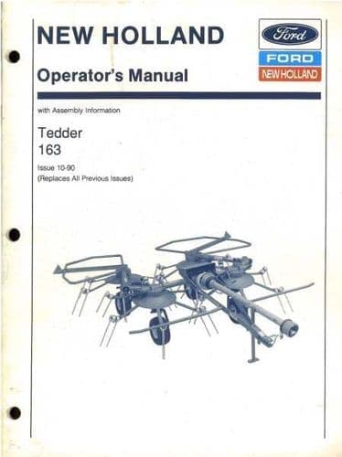 New Holland Tedder Rake 163 Operators Manual