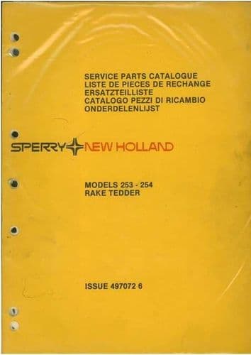New Holland Tedder Rake 253 & 254 Parts Manual