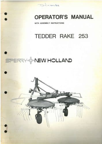 New Holland Tedder Rake 253 - Operators Manual - 253