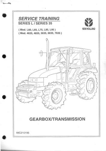 New Holland Tractor 4635 4835 5635 6635 7635 Service Training Manual