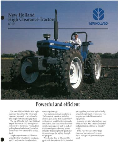 New Holland Tractor 8010 Brochure