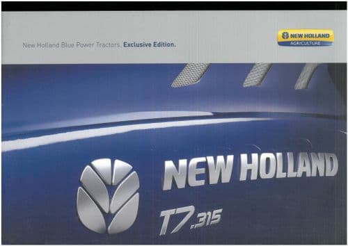 New Holland Tractor - Blue Power T6.175 T7.225 T7.270 T7.315 T8.435 Exclusive Edition Brochure