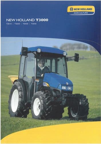 New Holland Tractor T3000 Series - T3010 T3020 T3030 T3040 Brochure.