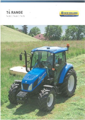 New Holland Tractor T4 Range - T4.55 T4.65 T4.75 - Brochure