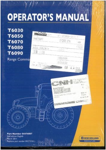 New Holland Tractor T6030 T6050 T6070 T6080 T6090 Range Command Operators Manual ORIGINAL