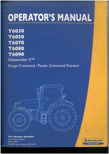 New Holland Tractor T6030 T6050 T6070 T6080 T6090 Sidewinder II - Range Command & Power Command ORIG