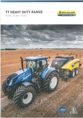 New Holland Tractor T7 Heavy Duty Range T7.275 -  T7.290 -  T7.315 Brochure