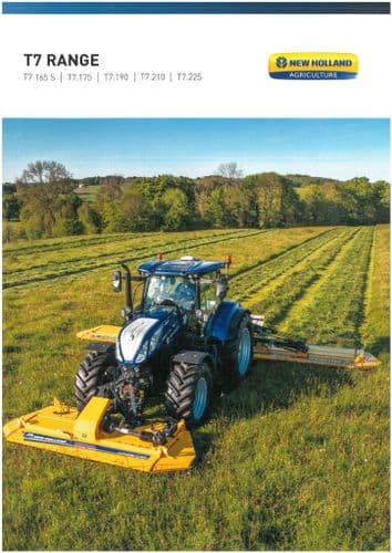 New Holland Tractor  T7  Range - T7.165S - T7.175 - T7.190 - T7.210 - T7.225 Brochure -