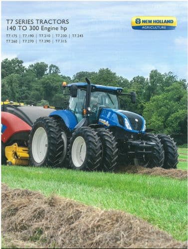 New Holland Tractor T7 - T7.175 T7.190 T7.210 T7.230 T7.245 T7.260 T7.270 T7.290 T7.315 Brochure