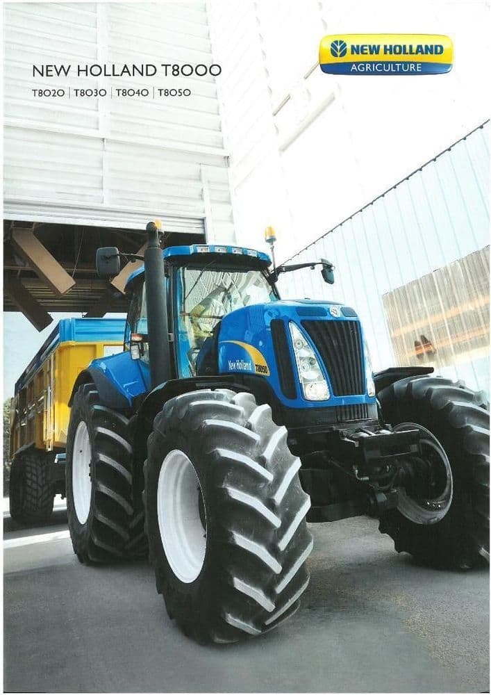 New Holland Tractor T8000 T8020 T8030 T8040 T8050 Brochure