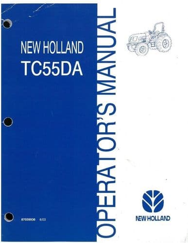 New Holland Tractor TC55DA Operators Manual