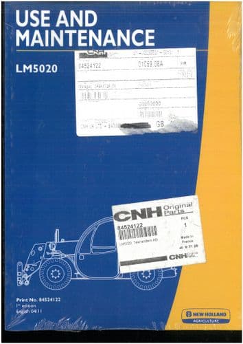 New Holland Tractor Telehandler LM5020 Operators Manual - ORIGINAL