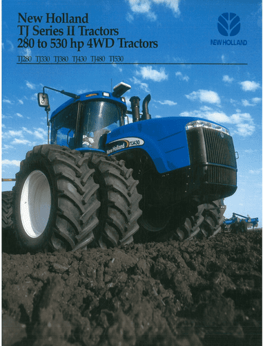 New Holland Tractor TJ Series II- Models TJ280 TJ330 TJ380 TJ430 TJ480 TJ530 Brochure