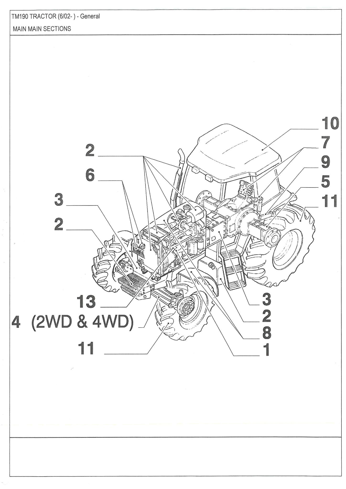 New Holland Tractor TM190 Parts Manual