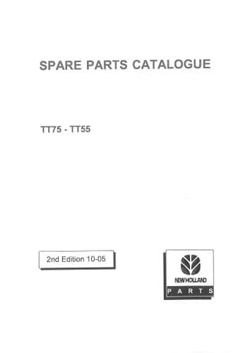 New Holland Tractor TT55 TT65 TT75 Parts Manual